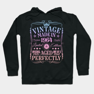 Vintage 60th Birthday Decorations Vintage 1964 Hoodie